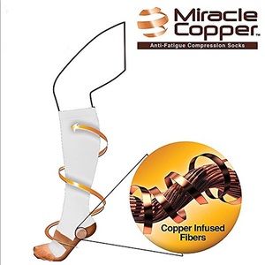 Miracle Copper Compression Socks (white)